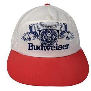 Budweiser Snapback Hat Multicolor One Size Colorblock Adjustable Outdoor Vintage